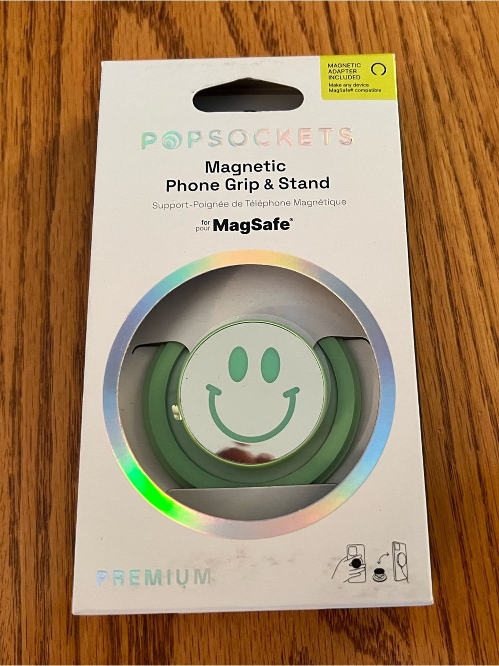 PopSocket Magnetic Phone Grip & Stand - Mint Green Smiley
